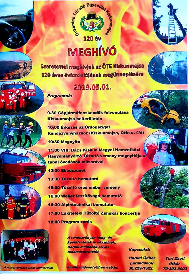 120 éves a majsai Önkéntes Tűzoltó Egyesület