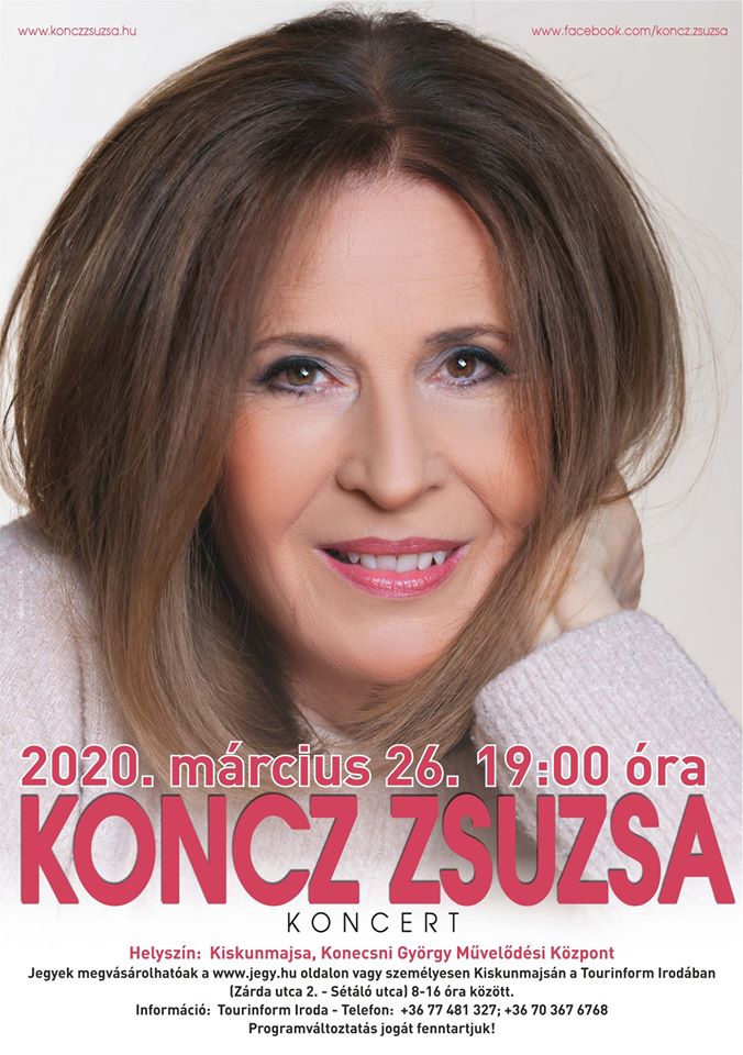 Koncz Zsuzsa koncert Kiskunmajsán